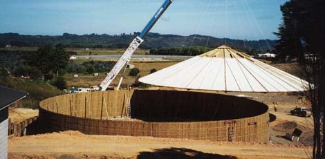3000m&sup3; Timbertank constructed for potable water storage in Whitianga
